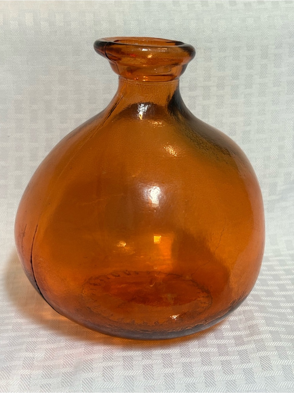 Amber Glass Decorative Bottle Vase - Brand Unspecified